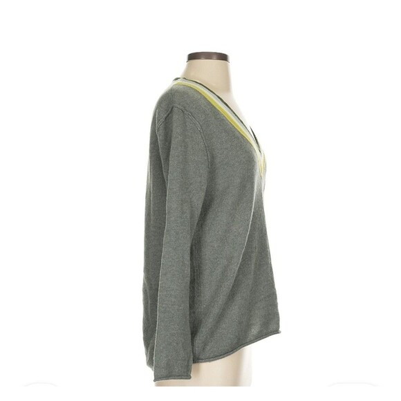 ATM CASHMERE DEEP V-NECK SWEATER SAFARI Small - Picture 6 of 9